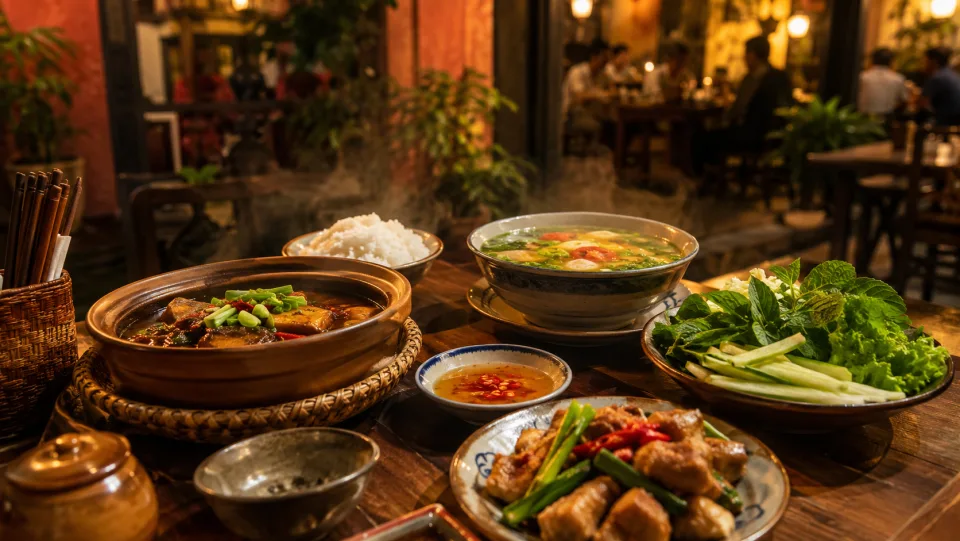 Khu chuẩn bị món chay riêng